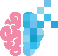 Digital brain icon