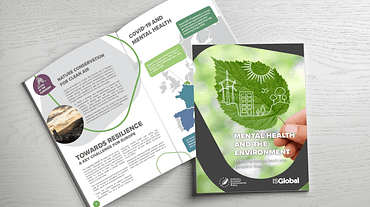 IEEP brochure on Mental health and the environment - designed by Fastlane