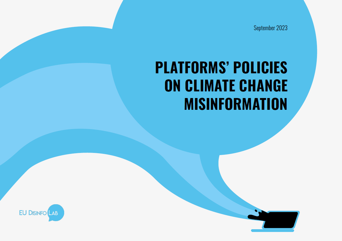 Platforms’ Policies On Climate Change Misinformation - EU DisinfoLab